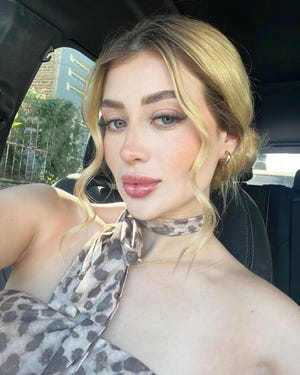 Mexican social media influencer, Valeria Marquez, 23, who was brazenly shot to death during a TikTok livestream in the beauty salon where she worked in the city of Zapopan, looks on in this picture obtained from social media.